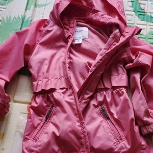 Pink rain jacket girl size 3t